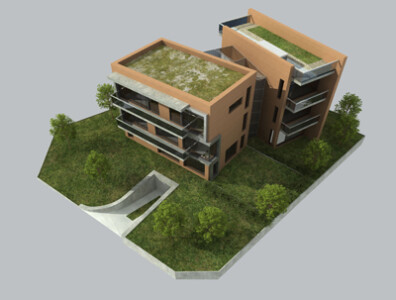 Bytový dům, Černošice studie 2008