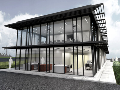 AB Trelleborg Sealings architektonická studie administrativní budovy