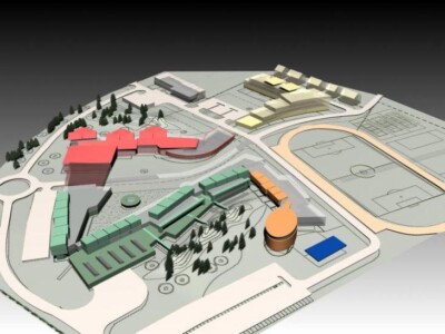 Lyceum architektonicko-urbanistická studie studentského areálu na Severní Moravě